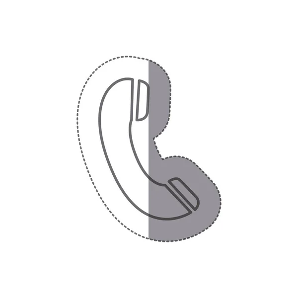 Samolepka siluety antique sluchátka ikona plochý — Stockový vektor