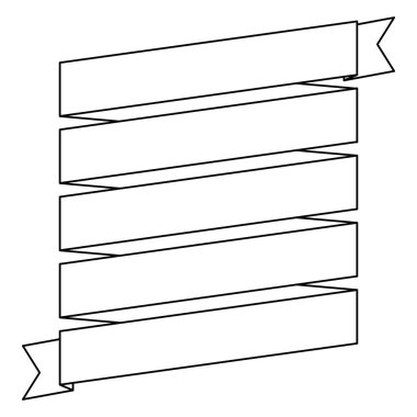tek renkli Şerit'beş spiraller silüeti