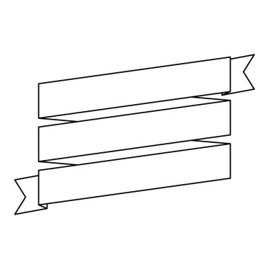 tek renkli Şerit'üç spiraller silüeti