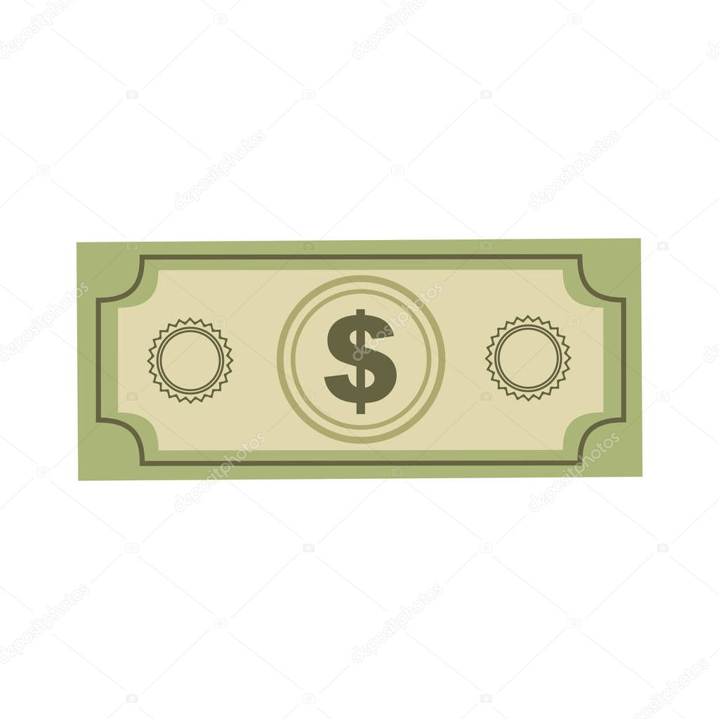 color silhouette with dollar bill