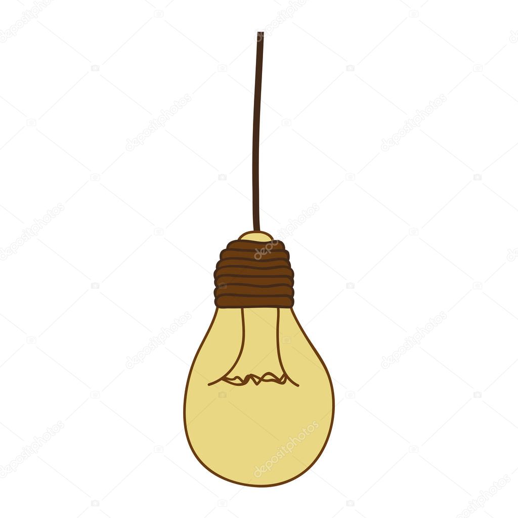 silhouette of beige light bulb pendant