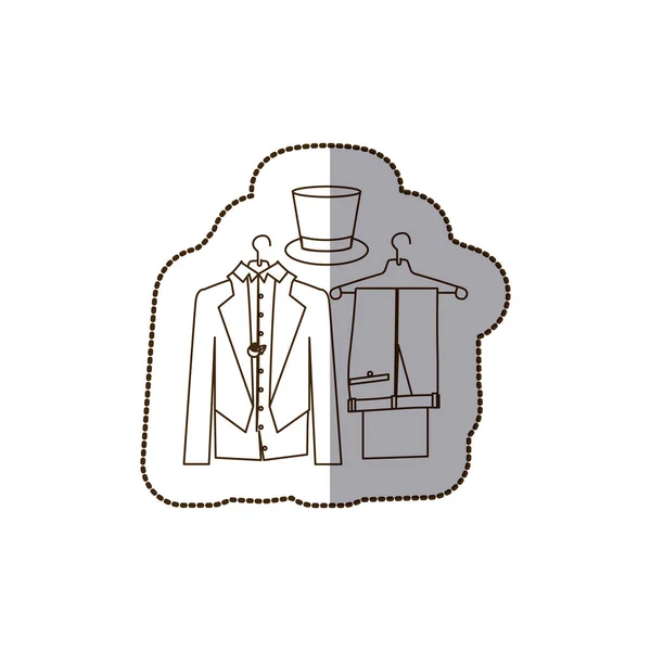 Kurtka, Spodnie i czapka ikona — Wektor stockowy
