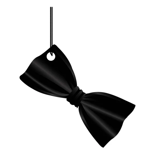 Elegant tie bow hanging icon — Stock Vector