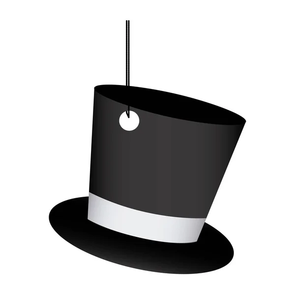 Elegantní závěsný klobouk ikona — Stockový vektor