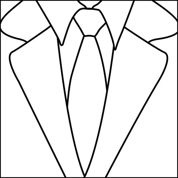 Figure suit with elegant tie icon — Stock Vector