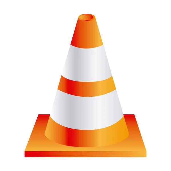 Cone traffic sign icon — Stock Vector