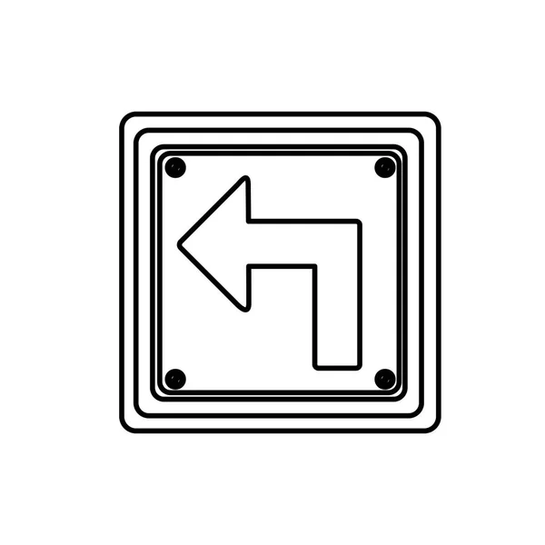 Abbildung Emblem Hinweis mit Warnschild — Stockvektor