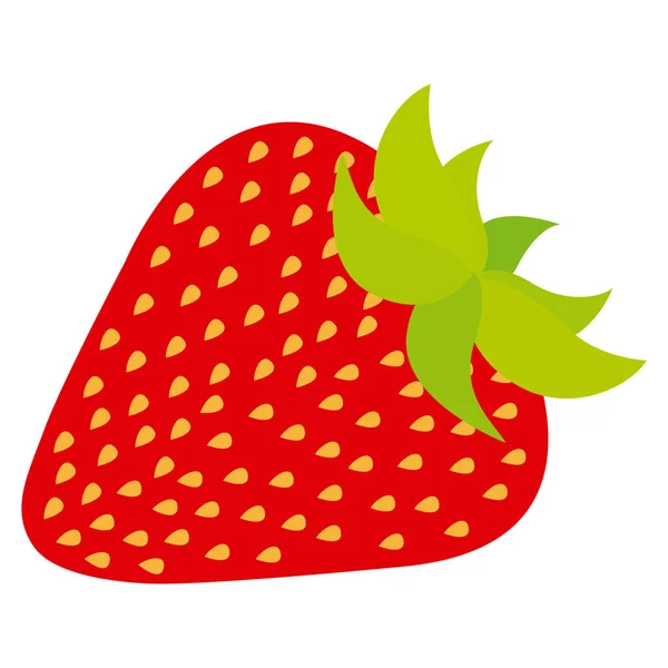 Delicious strawberry fruit icon — Stock Vector