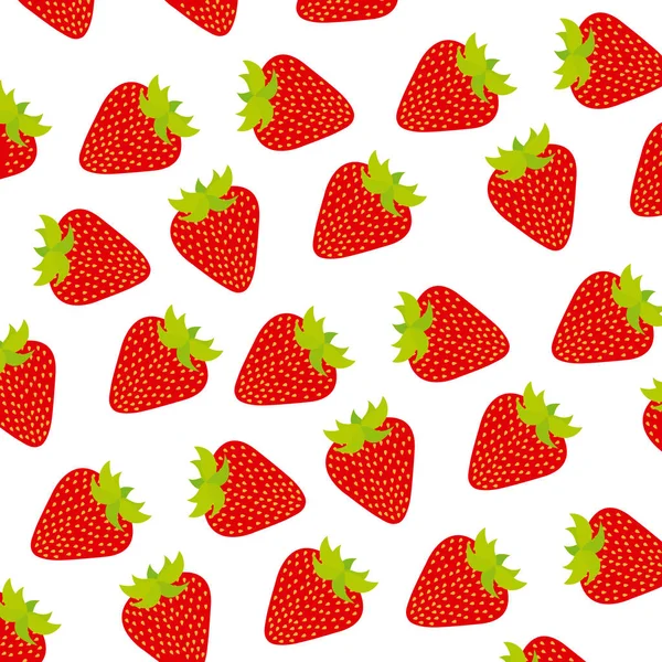 Strawberry fruit background icon — Stock Vector
