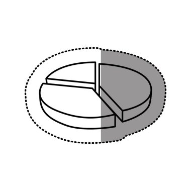 siluet dairesel istatistik grafik simgesi