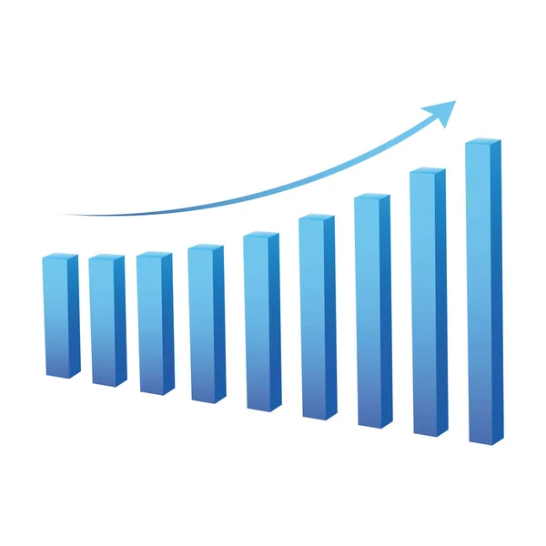 Graf obchodních statistik — Stockový vektor