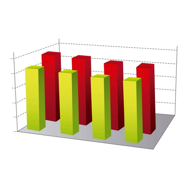 Dados estatísticos gráficos concepto — Vetor de Stock