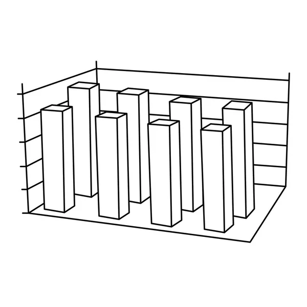 Silhouette data statistik grafik concepto — Stock vektor