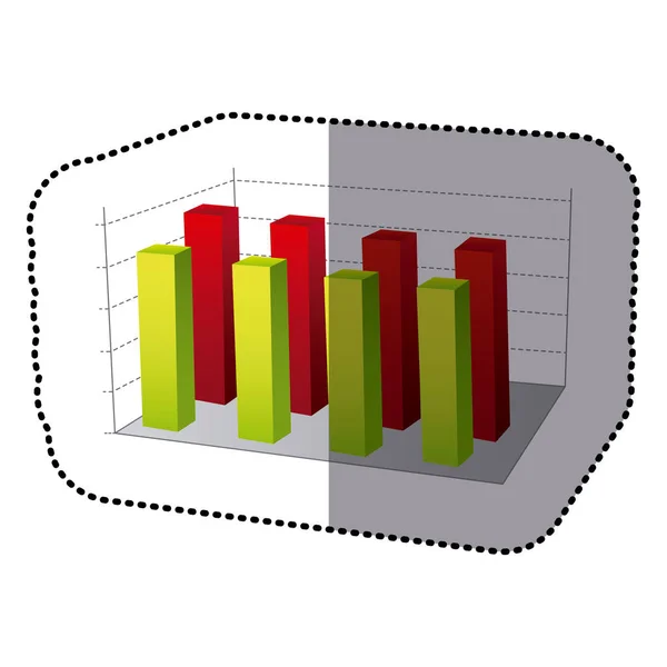 Color data statistic graphics concepto — Stock Vector