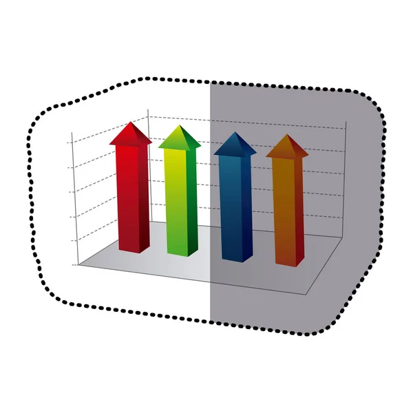 Datos de negocio de color gráfico estadístico — Vector de stock