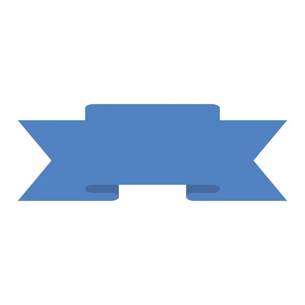 青い印リボン アイコン — ストックベクタ