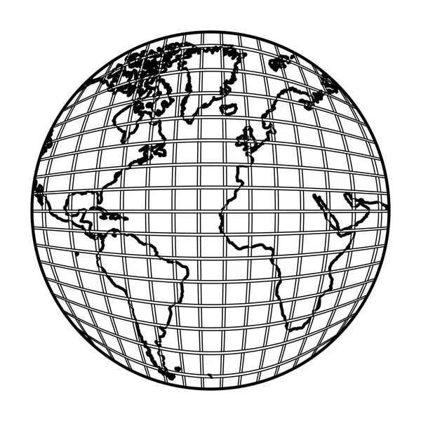 Toprak Gezegeni Harita simgesi — Stok Vektör