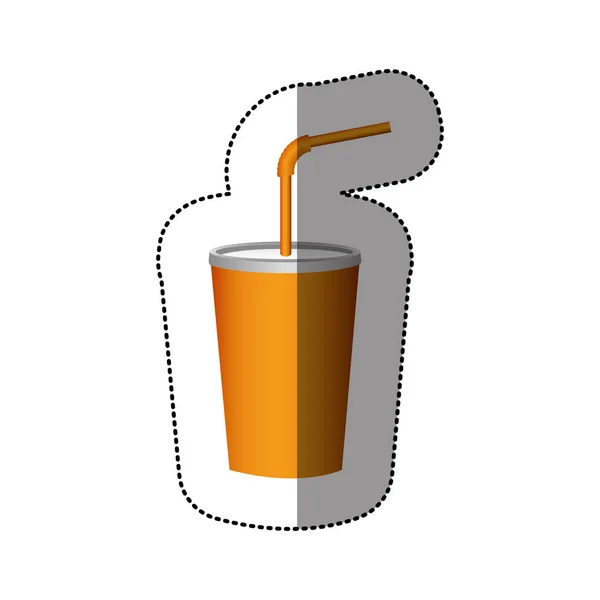 Цвет вкусный напиток икона соды — стоковый вектор