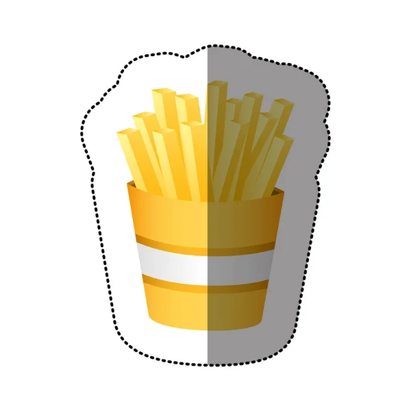 Frites de couleur fast food français — Image vectorielle