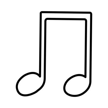 tek renkli kontur müzik notu ile