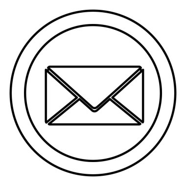 yuvarlak sembolü mektup ileti simgesi