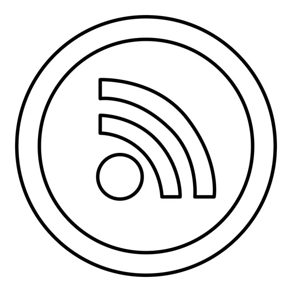 Símbolo redondo ícone de conexão wifi — Vetor de Stock