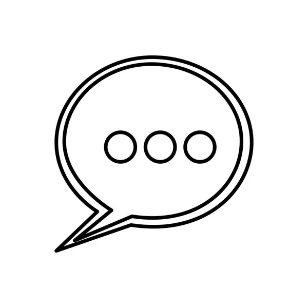 Round chat bubble icon — Stock Vector