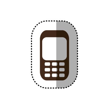 kahverengi iletişim cep telefonu arama simgesi