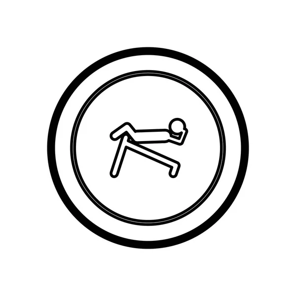 Symbole personne faire de l'exercice gymnase — Image vectorielle