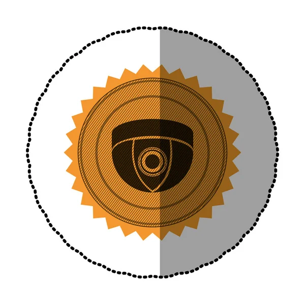 Oranžový symbol video kamera vnitřní symbol video kamera vnitřní ikona — Stockový vektor