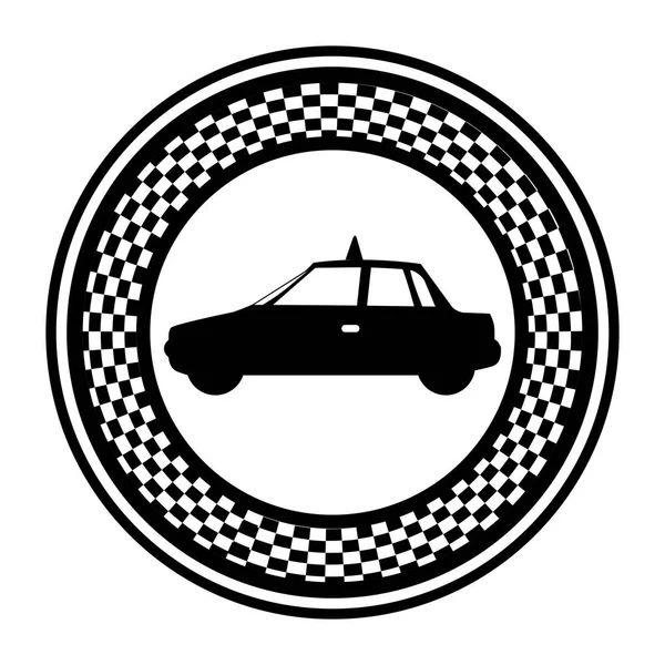 Emblem Taxi Seite Auto-Symbol — Stockvektor