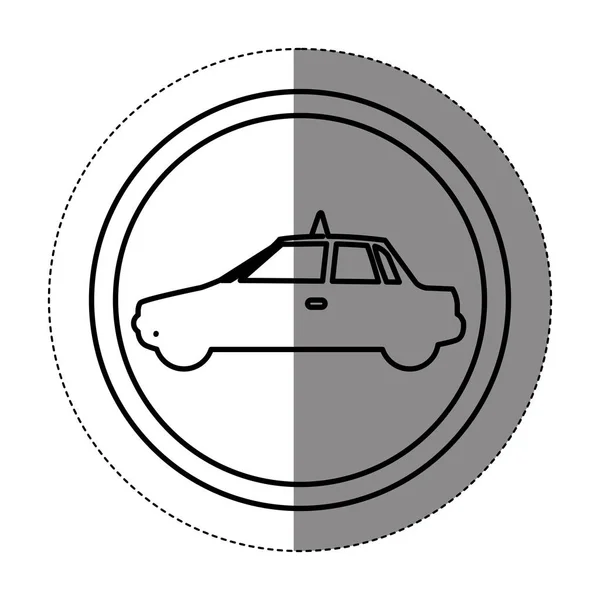 Pictogram van de auto van de kant van de taxi van het symbool van silhouet — Stockvector