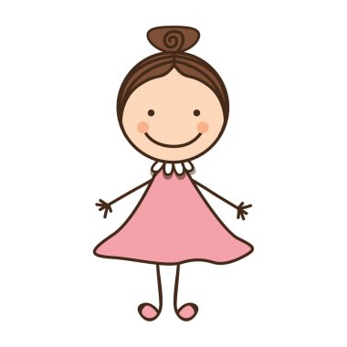 mutlu kadın karikatür simgesi