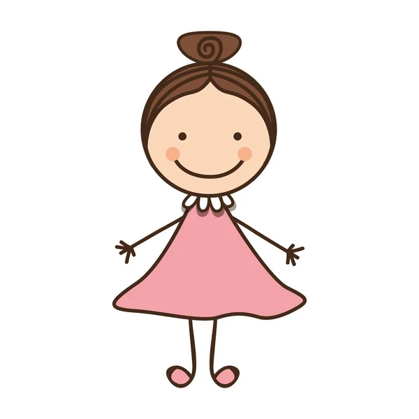 Icono de dibujos animados mujer feliz — Archivo Imágenes Vectoriales