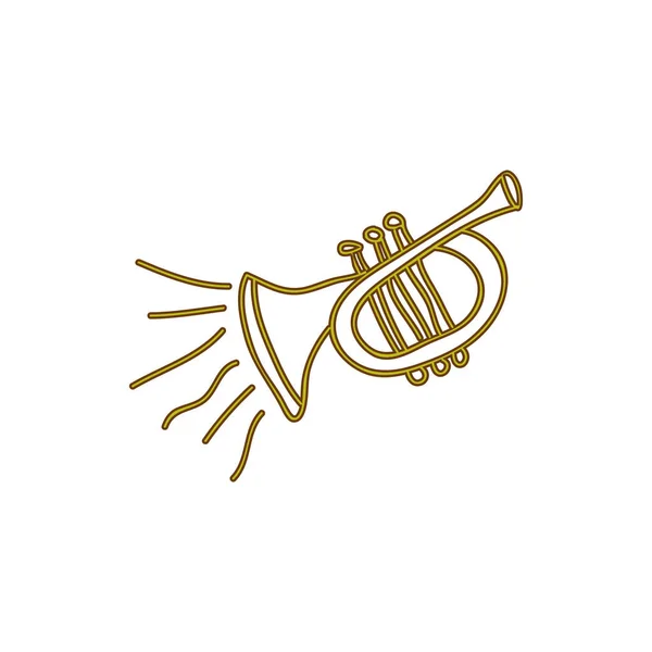 Icône d'instrument de trompette de musique — Image vectorielle