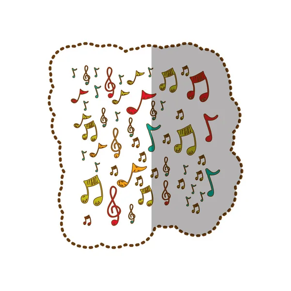 Instrument musik anteckningar bakgrunden ikon — Stock vektor