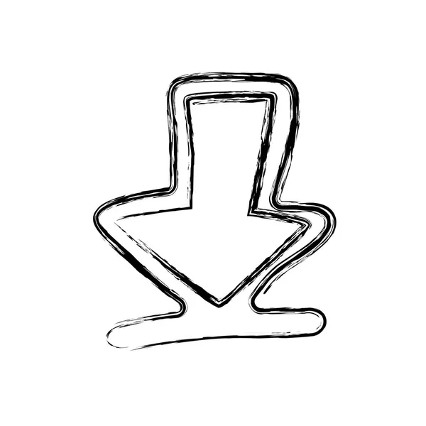 Figura freccia segno icona — Vettoriale Stock