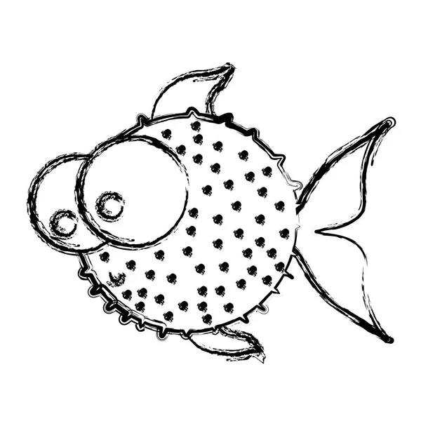図バルーン魚アイコン — ストックベクタ