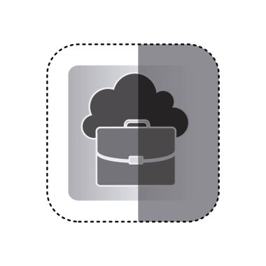 Gri bulut bavul ağ simgesini