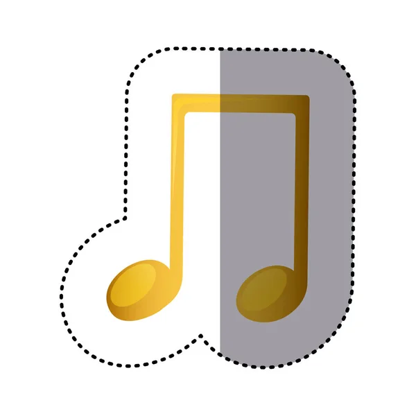 Signo música nota icono — Vector de stock