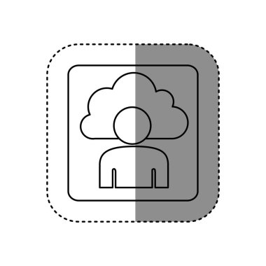 şekil bulut kişi teknoloji simgesi