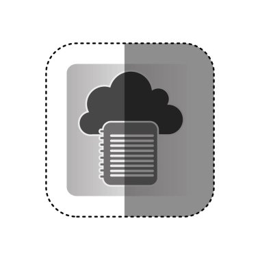 Gri bulut defter ağ simgesini