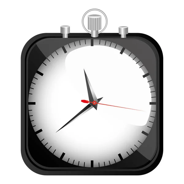 Black stopwatch time icon — Stock Vector