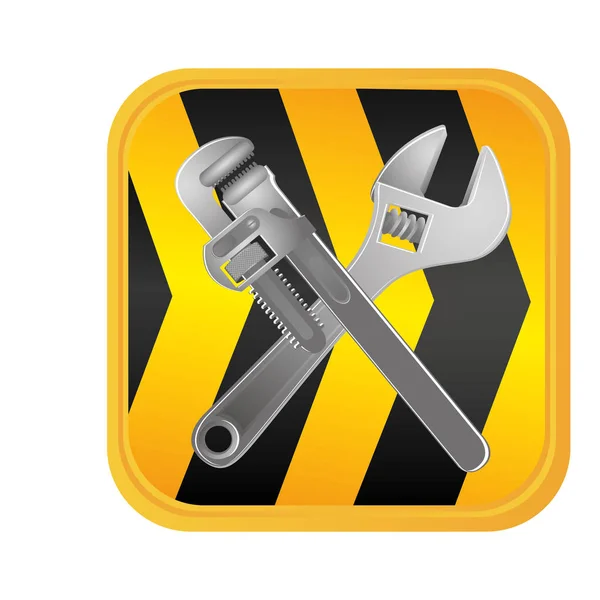 Let op lint met wrenchs tools — Stockvector