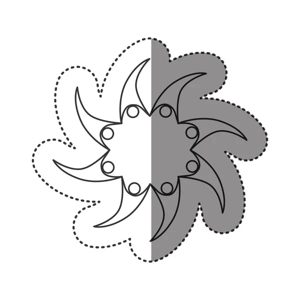 Sticker van monochroom abstract ster van teamgroup — Stockvector
