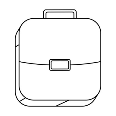 evrak çantası ile kare siluet düğmesi