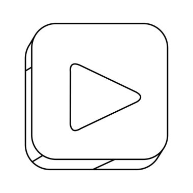 kare siluet düğmesi ile kontur Oynat düğmesini