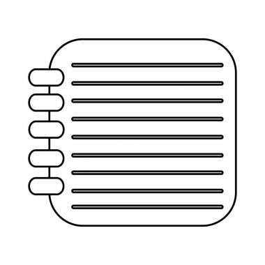 siluet spiral Defter simgesini düz eskiz