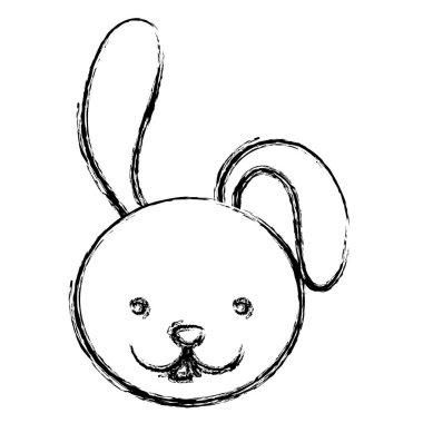 bulanık siluet karikatür yüz tavşan hayvan