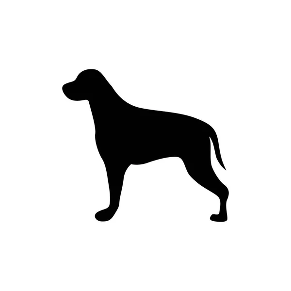 Figurine noire gros chien animal — Image vectorielle